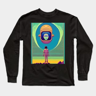 Girl Stumbles Upon Floating Alien Head Long Sleeve T-Shirt